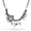RAVIMOUR Maxi Choker Believe Necklace for Women Fashion Flower Leaf Created Pearl Jewelry Vintage Bead Chain Statement Collar