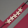 RAVIMOUR Opal Flower Choker Women Necklace Trendy Korean Style Black Leather Cord Chain Collier Femme Bijoux Gift for Girls 2021