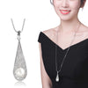 Simulated Pearl Choker Necklaces for Women Silver Color Chain Long Necklace Pendant Jewelry Accessories Trendy Kolye