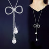 Simulated Pearl Choker Necklaces for Women Silver Color Chain Long Necklace Pendant Jewelry Accessories Trendy Kolye