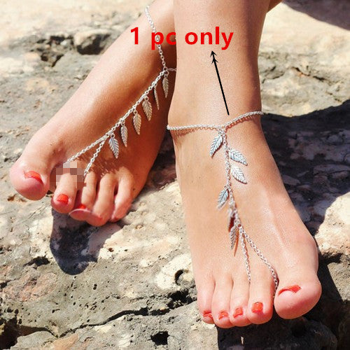 Aularso Pearl Barefoot Sandals Beaded Ankle Bracelets Bead Ankle Toe Ring  Foot Chain Beach Feet Jewelry for Women and Girls( 2PCS) : Amazon.in:  Jewellery