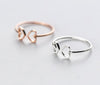 REAL.925 Sterling Silver fINE jEWELRY Open Heart Love Ring Lady's GTLJ1352