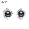 Pearl Earrings 925 Sterling Silver Stud earring Pearl jewelry Stud Earrings Shell Design
