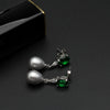 new Fashion natural black pearl earrings 925 sterling silver pearl jewelry for women wedding