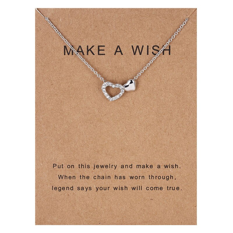 RINHOO Trendy Simple Flower Moon Star Heart Pendant Necklace For Women Girls Rhinestone Silver Color Choker Jewelry