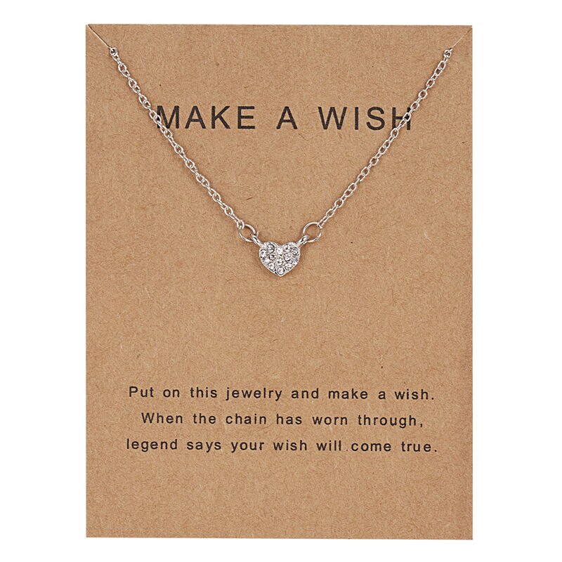 RINHOO Trendy Simple Flower Moon Star Heart Pendant Necklace For Women Girls Rhinestone Silver Color Choker Jewelry