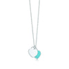 ROBOBL Tiff 100% 925 Silver Pattern Genuine Heart-shaped Green Red Rose Pendant Necklace Glamor Simple Female Lock