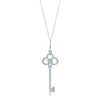 ROBOBL Tiff 100% 925 Sterling Silver Genuine Zircon Heart-shaped Keyring Pendant Necklace 18K Yellow Gold, Golden Rose, Gold KEY