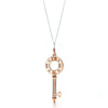 ROBOBL Tiff 100% 925 Sterling Silver New Hollow Key Pendant Necklace Watch 18K Yellow Gold, Golden Rose, Platinum Gold Available
