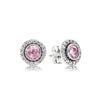 1:1 PAN Original 925 Sterling Silver Stud Earrings Crystal Zircon Earrings Women' Gift Party Fashion Jewelry Anti-Allergic