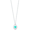 100% 925 Silver 1:1 Genuine New Charm Clavicle Chain Love Pink Love Pendant Clavicle Chain