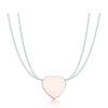 100% 925 Silver Love Rose Gold Silver Love Pendant Necklace Girls Clavicle Chain Gifts Accessories