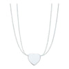 100% 925 Silver Love Rose Gold Silver Love Pendant Necklace Girls Clavicle Chain Gifts Accessories