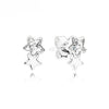 100% 925 Silver Zircon Star Stud Earrings Simple Heart-shaped Elegant Stud Earrings