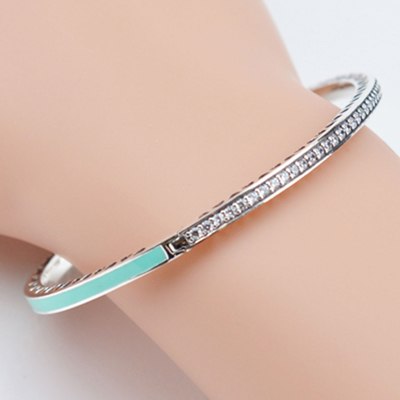 100% 925 Sterling Silver Bracelet Bangle 7color Multiple choice Fits European bracelet Style Jewelry Charms and Beads Gift