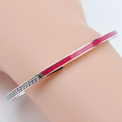 100% 925 Sterling Silver Bracelet Bangle 7color Multiple choice Fits European bracelet Style Jewelry Charms and Beads Gift