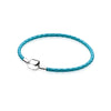 100%925 Sterling Silver Fashion Lovers Leather Double Loop Bracelet (Multi Color Choice) DIY Gift Jewelry Factory Direct