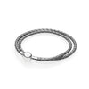 100%925 Sterling Silver Fashion Lovers Leather Double Loop Bracelet (Multi Color Choice) DIY Gift Jewelry Factory Direct
