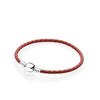 100%925 Sterling Silver Fashion Lovers Leather Double Loop Bracelet (Multi Color Choice) DIY Gift Jewelry Factory Direct
