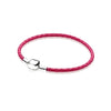 100%925 Sterling Silver Fashion Lovers Leather Double Loop Bracelet (Multi Color Choice) DIY Gift Jewelry Factory Direct