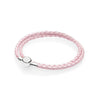 100%925 Sterling Silver Fashion Lovers Leather Double Loop Bracelet (Multi Color Choice) DIY Gift Jewelry Factory Direct
