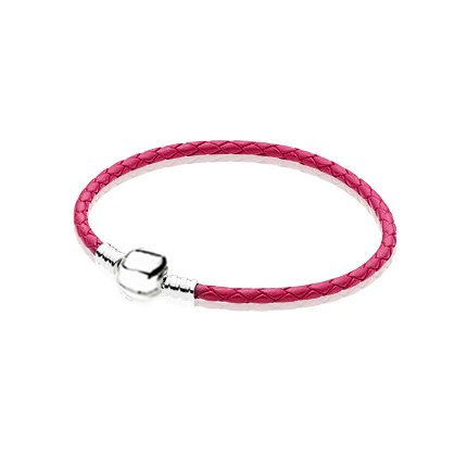 100%925 Sterling Silver Fashion Lovers Leather Double Loop Bracelet (Multi Color Choice) DIY Gift Jewelry Factory Direct