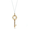 100% 925 Sterling Silver New Charm Hollow Clock Key Pendant Necklace (18K Gold, Rose Gold, Platinum Color Available)