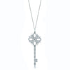 100% 925 Sterling Silver New Stylish Temperament Hollow Elegant Key Necklace Lady Charm Key Clavicle Chain