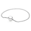 100% Classic Logo Round Gold Chain Pink Gold Color Sterling Silver Bracelet Bracelet for DIY Jewelry Ladies Bracelet