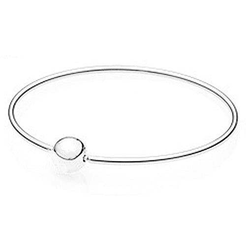 100% Classic Logo Round Gold Chain Pink Gold Color Sterling Silver Bracelet Bracelet for DIY Jewelry Ladies Bracelet