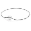 100% Classic Logo Round Gold Chain Pink Gold Color Sterling Silver Bracelet Bracelet for DIY Jewelry Ladies Bracelet