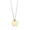 100% Double Heart Lock Pendant in Sterling Silver Gold Color Rose Gold Necklace Clavicle Chain Girl Gift