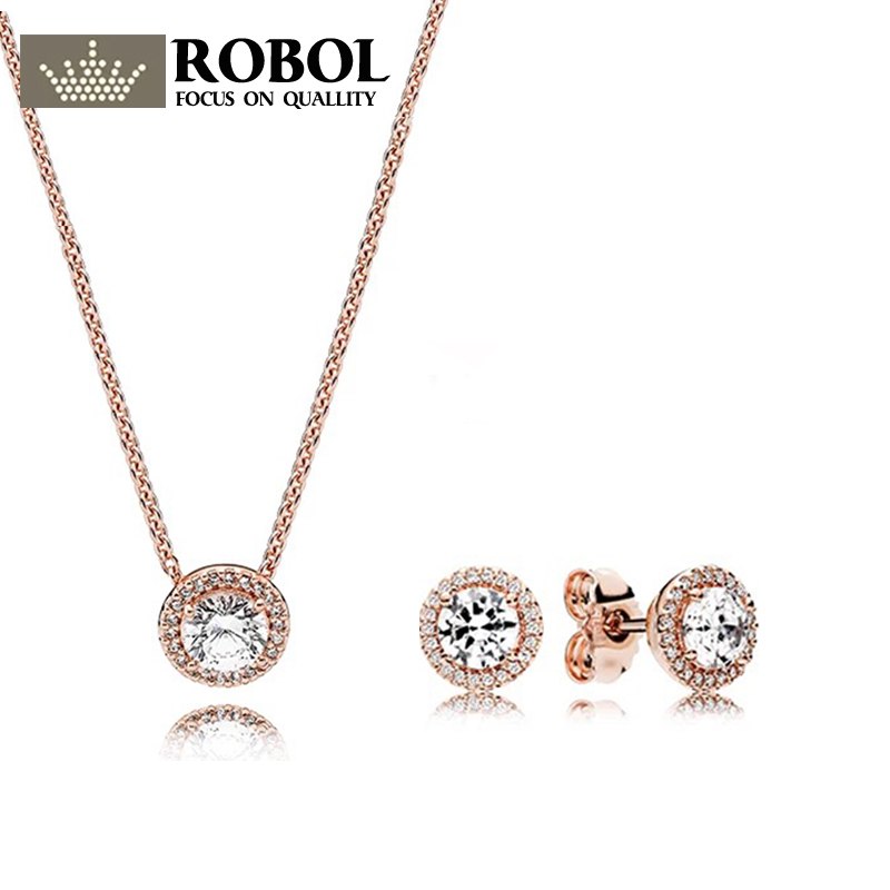 2020 Years fashion Women Temperament Of S925 Sterling Silver Necklace Earrings Suit Gift Necklace Free Package Mail