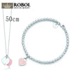 2020 New Trendy Heart Bracelet Brand 925 Streling Silver Pendant Pink New York For Women Elegant TIFF Bracelet Jewelry