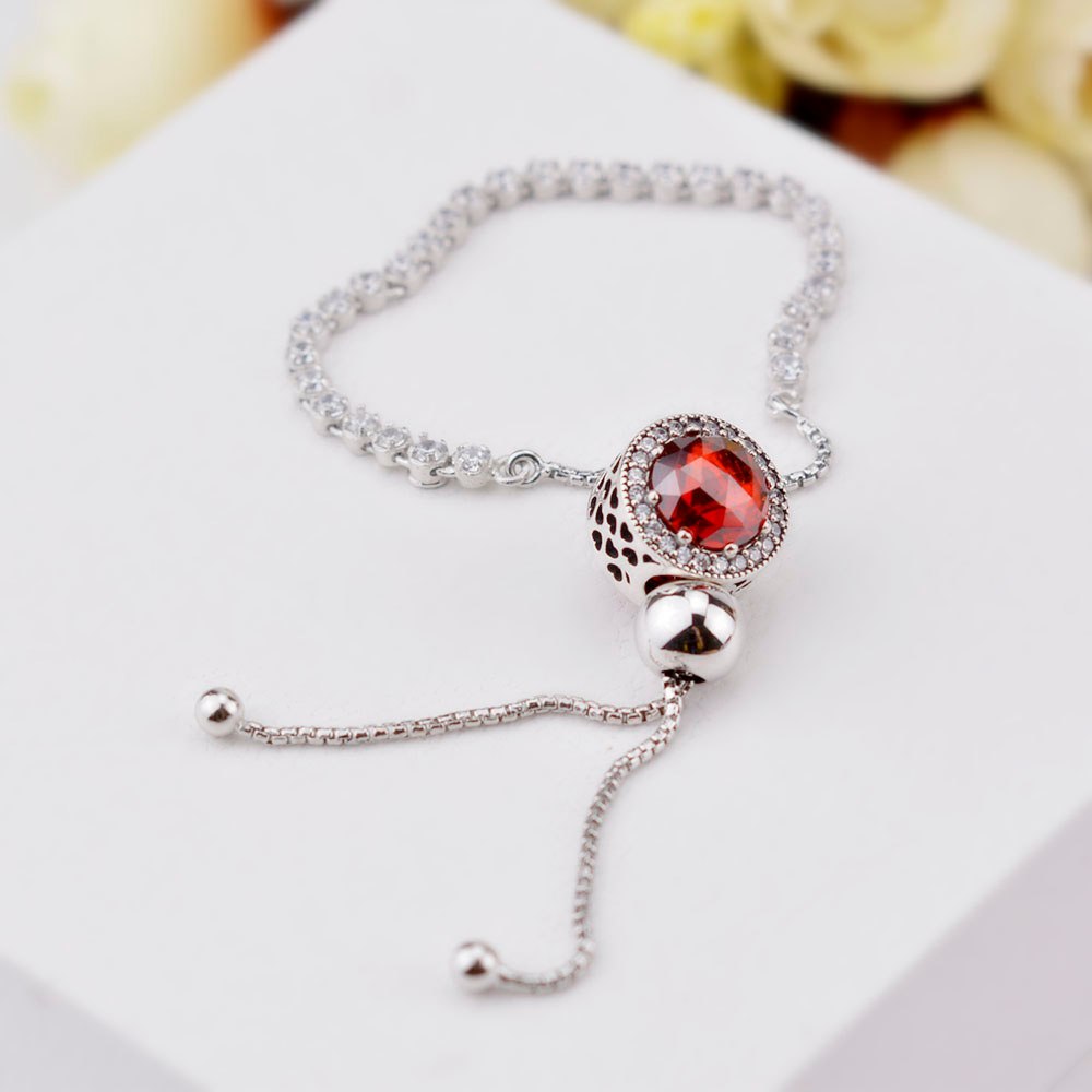 925 Sterling Silver Bracelet for Women With Cubic Zircon Crystal Charm Bracelets Wedding Jewelry Gift For Woman Adjustable