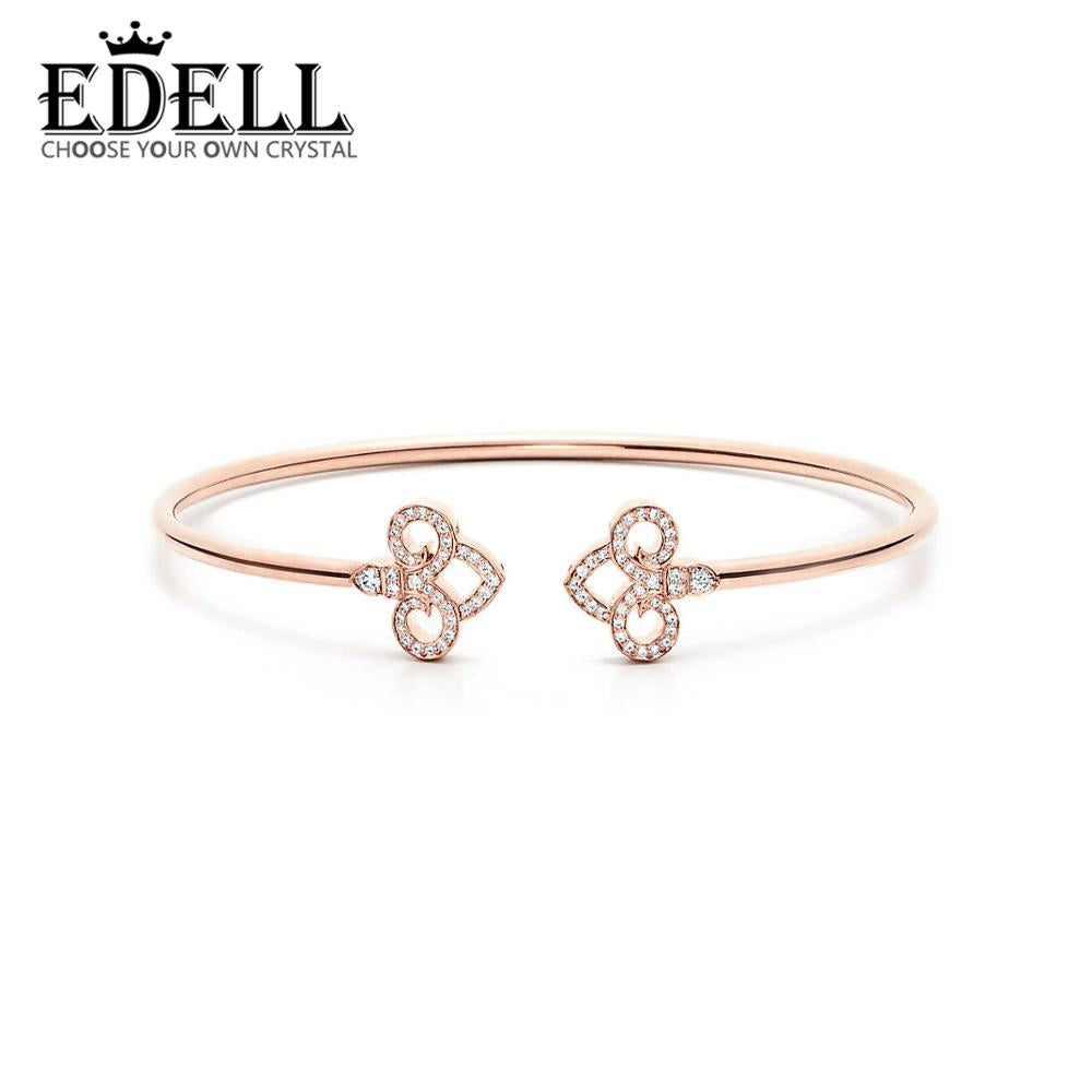 925 Sterling Silver Wedding Party Bracele Charm With Cubic Zirconia Fit Women Bowknot Shape Rings Birthd Party Gifts