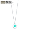 Charm Gift 925 Sterling Silver Blue Round TIFF Attractive Elegance Temperament Necklace World Jewelry
