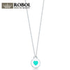 Charm Gift 925 Sterling Silver Blue Round TIFF Attractive Elegance Temperament Necklace World Jewelry