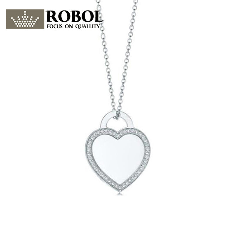 Charm Gift 925 Sterling Silver Lock Heart TIFF Attractive Elegance Temperament Earrings World Jewelry