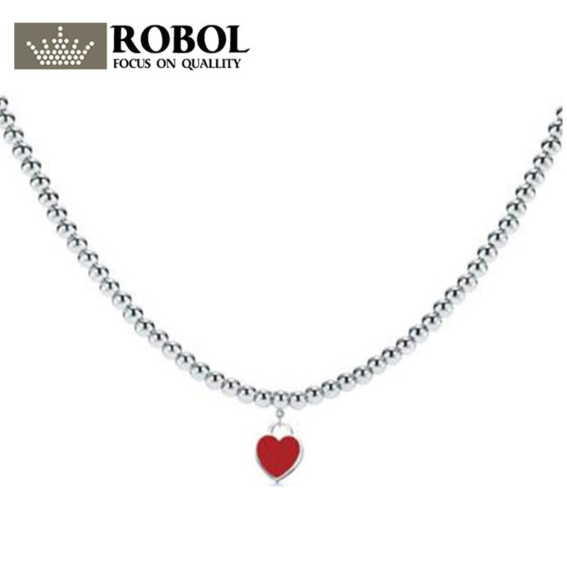 Charm Gift 925 Sterling Silver Red Heart TIFF Attractive Elegance Temperament Earrings World Jewelry