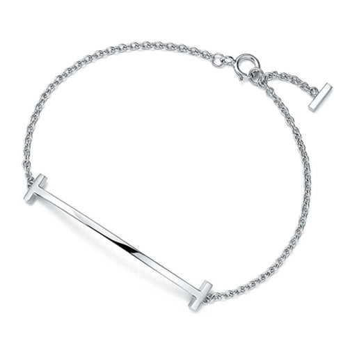 Genuine 100% 925 Sterling Silver Color & Rose Golden Adjustable Size Tiff Bracelet DIY Bangle Jewelry Gifts