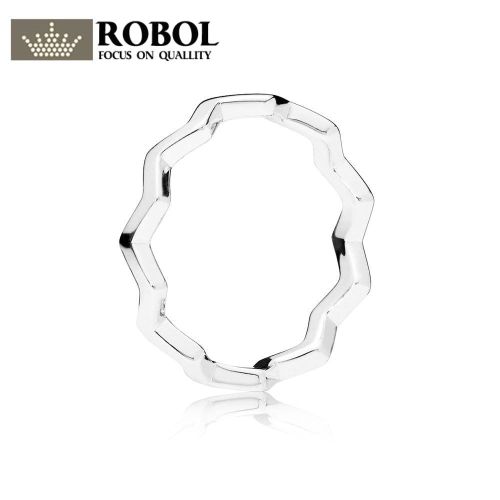 ORIGINAL PAN 2020 NEW 925 Sterling Silver Rings Timeless Zigzag Ring Fit DIY Charm Original Female pop COPY Jewellery