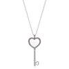 Original Large Floating Locker Key Necklace with Logo Sterling Silver Foundation Manufacturers Wholesale Women's Neck