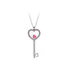 Original Large Floating Locker Key Necklace with Logo Sterling Silver Foundation Manufacturers Wholesale Women's Neck
