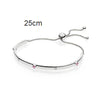 Pan 925 Sterling Silver MOMENTS Sliding Bracelet Brilliant Bow Fit Original Charm Jewelry Women Adjustable zircon Chain
