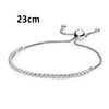 Pan 925 Sterling Silver MOMENTS Sliding Bracelet Brilliant Bow Fit Original Charm Jewelry Women Adjustable zircon Chain