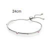 Pan 925 Sterling Silver MOMENTS Sliding Bracelet Brilliant Bow Fit Original Charm Jewelry Women Adjustable zircon Chain