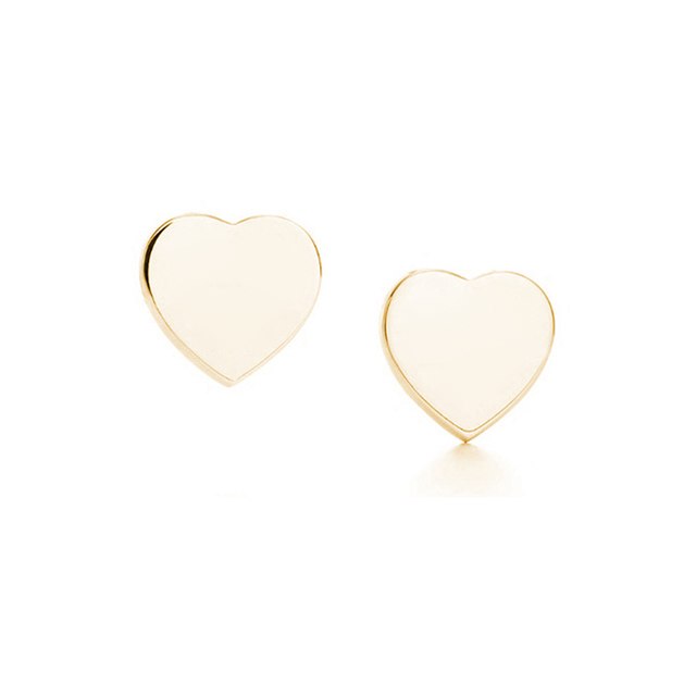 TIFF 100% 925 Sterling Silver New Heart Shape Earrings (Rose Golden Gold Selection) Women's Fashion Silver Jewelry