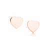 TIFF 100% 925 Sterling Silver New Heart Shape Earrings (Rose Golden Gold Selection) Women's Fashion Silver Jewelry