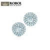 TIFF 925 Sterling Silver Zircon Round Geometry Earrings Fashion Ladies Elegant Zircon Geometric DIY Gift